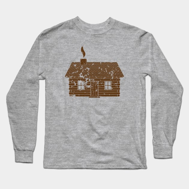 Faded Cabin Long Sleeve T-Shirt by RudDesigns